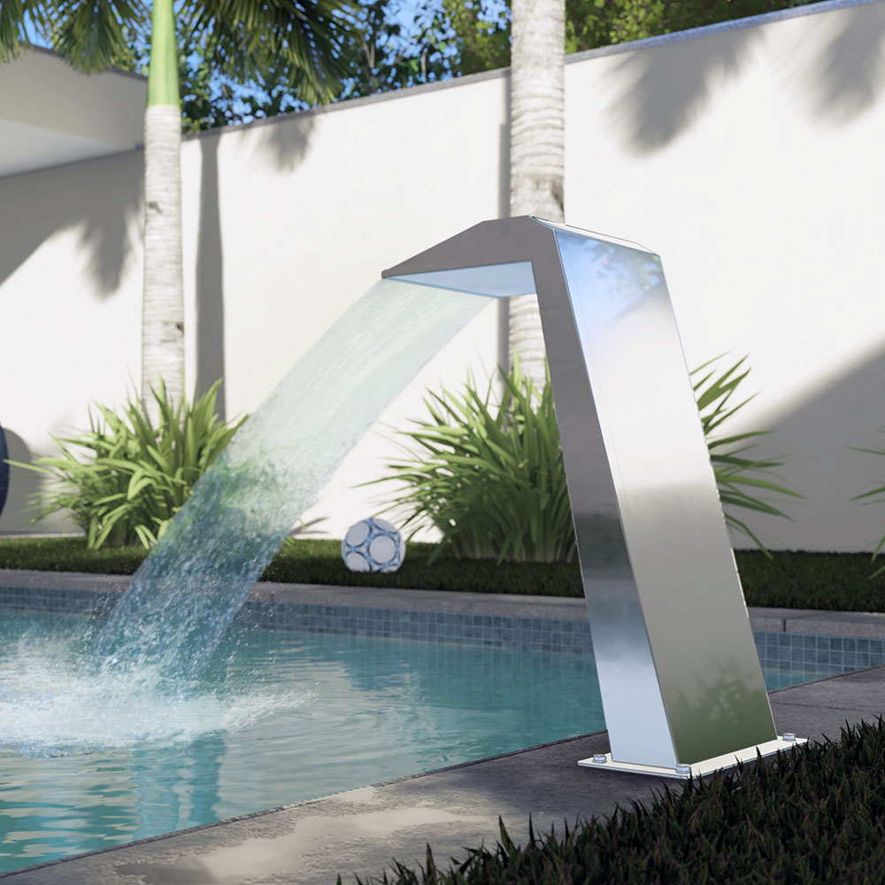 Cascada Para Piscina En Acero Inoxidable Amazonas Sodramar Cascada Para Piscina En Acero Inoxidable Amazonas Sodramar