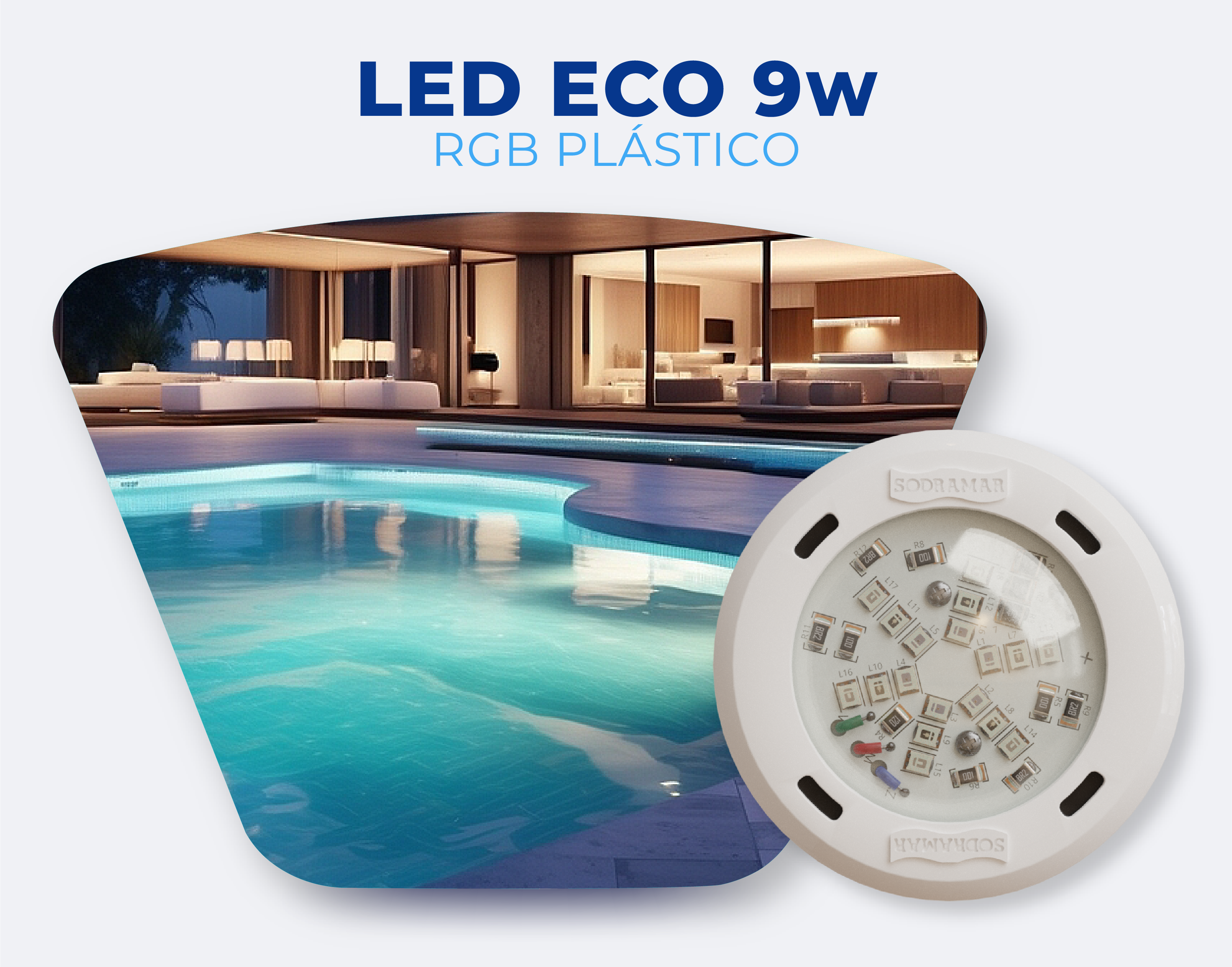 LED ECO PLÁSTICO RGB 9w SODRAMAR