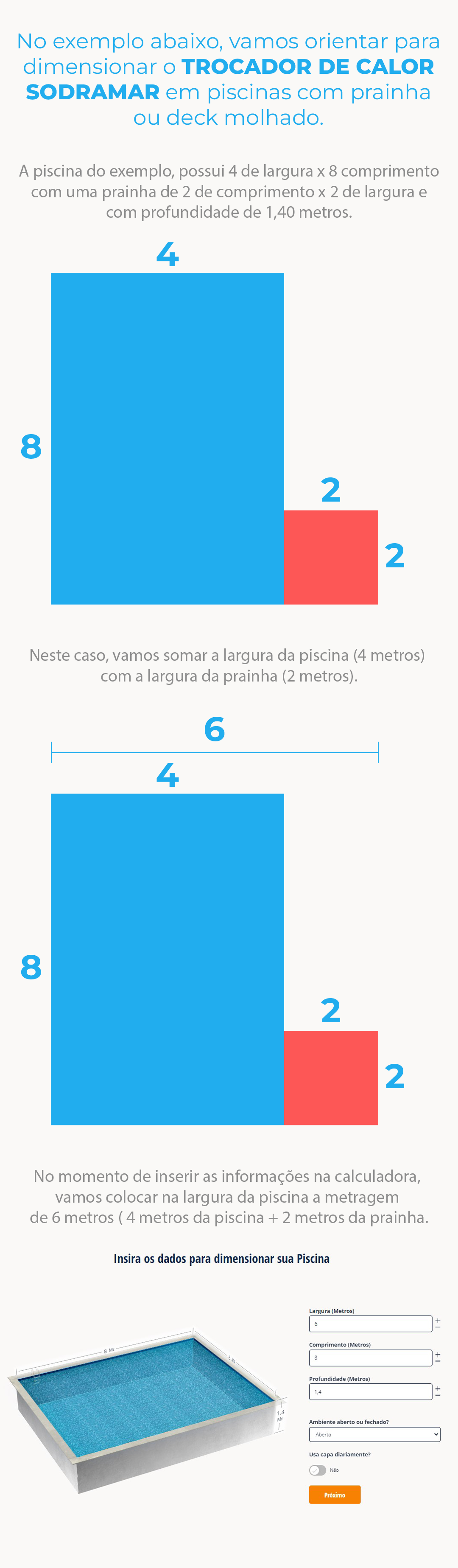 Calculo Piscina com Prainha