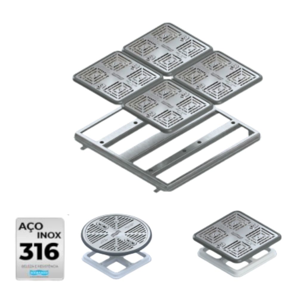 Grade para piscina anti-aprisionamento Linha Flat