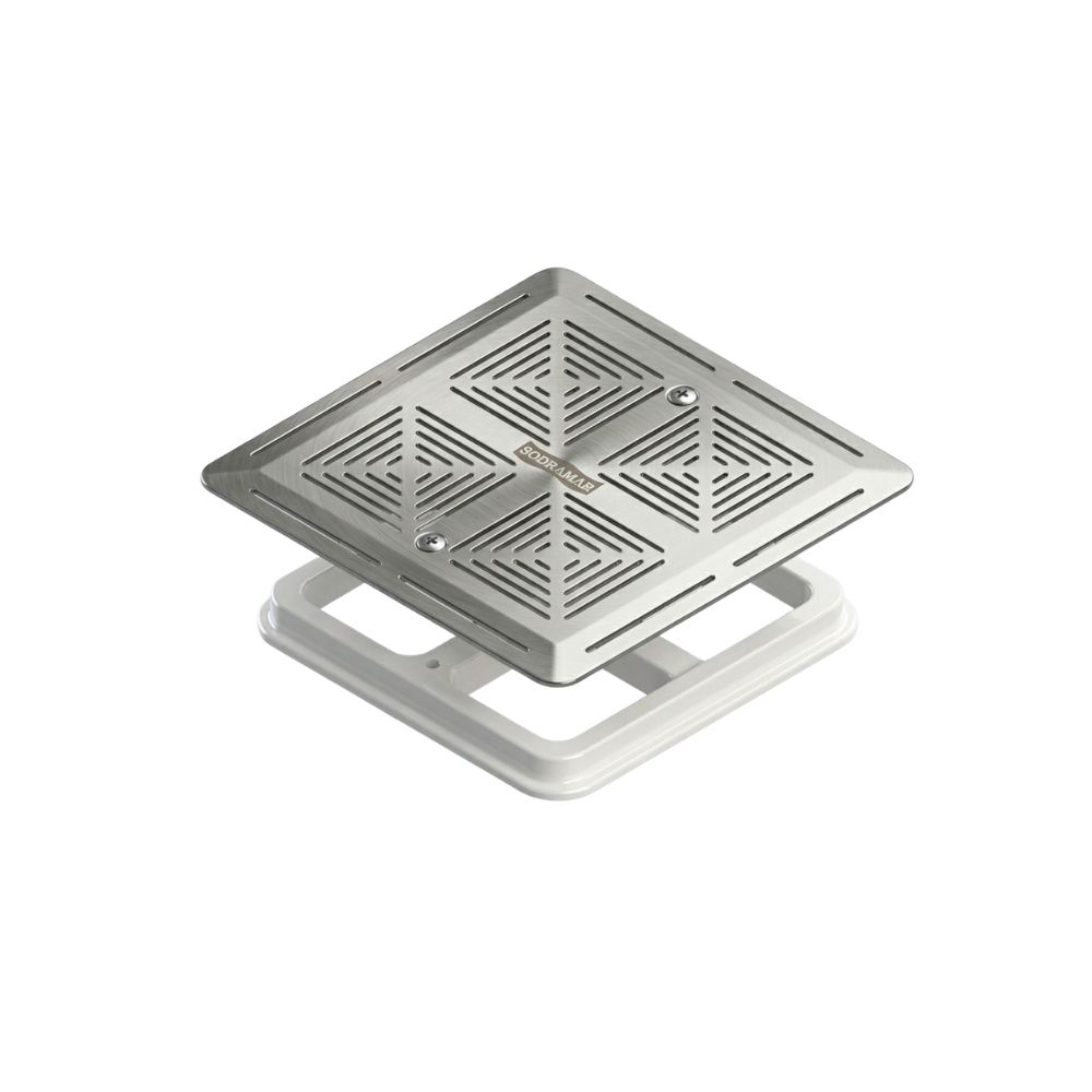 Tampa para dreno Luxo Quadrada em aço inox 316