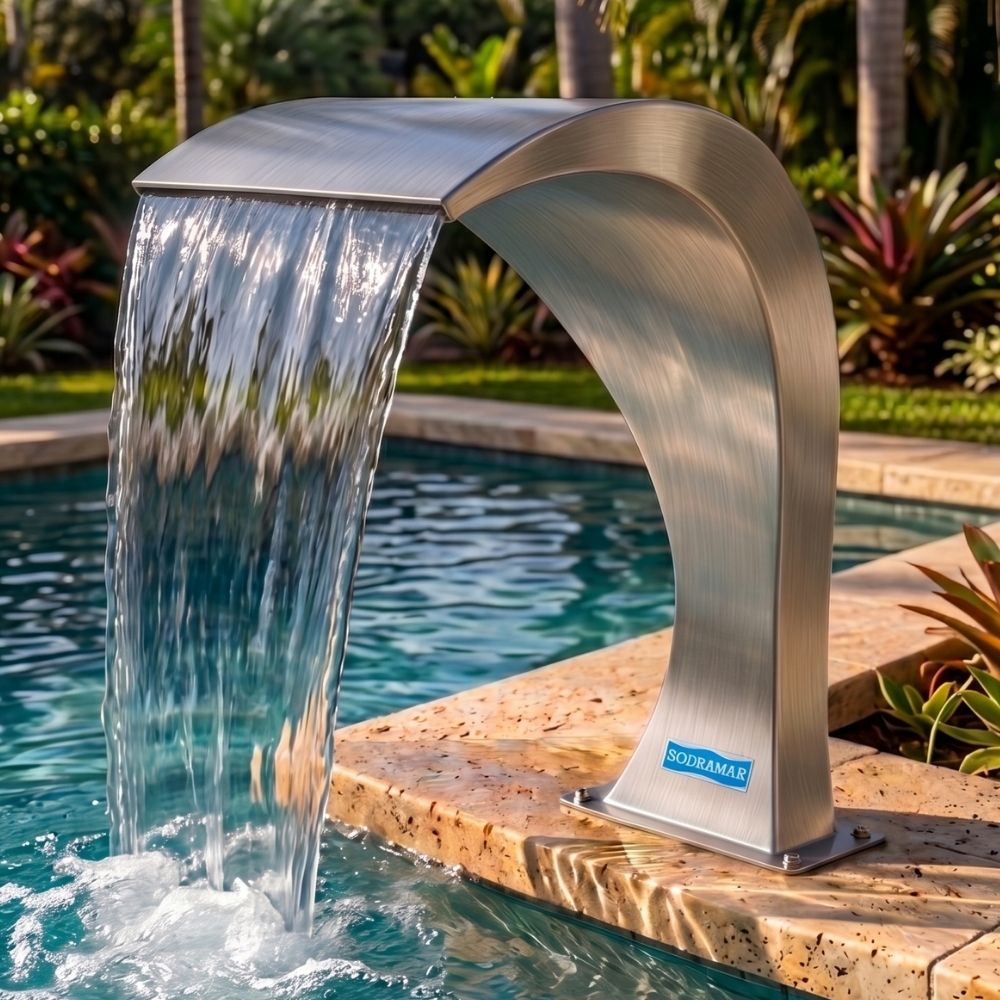 Cascata para piscina em Aço inox Eldorado JR