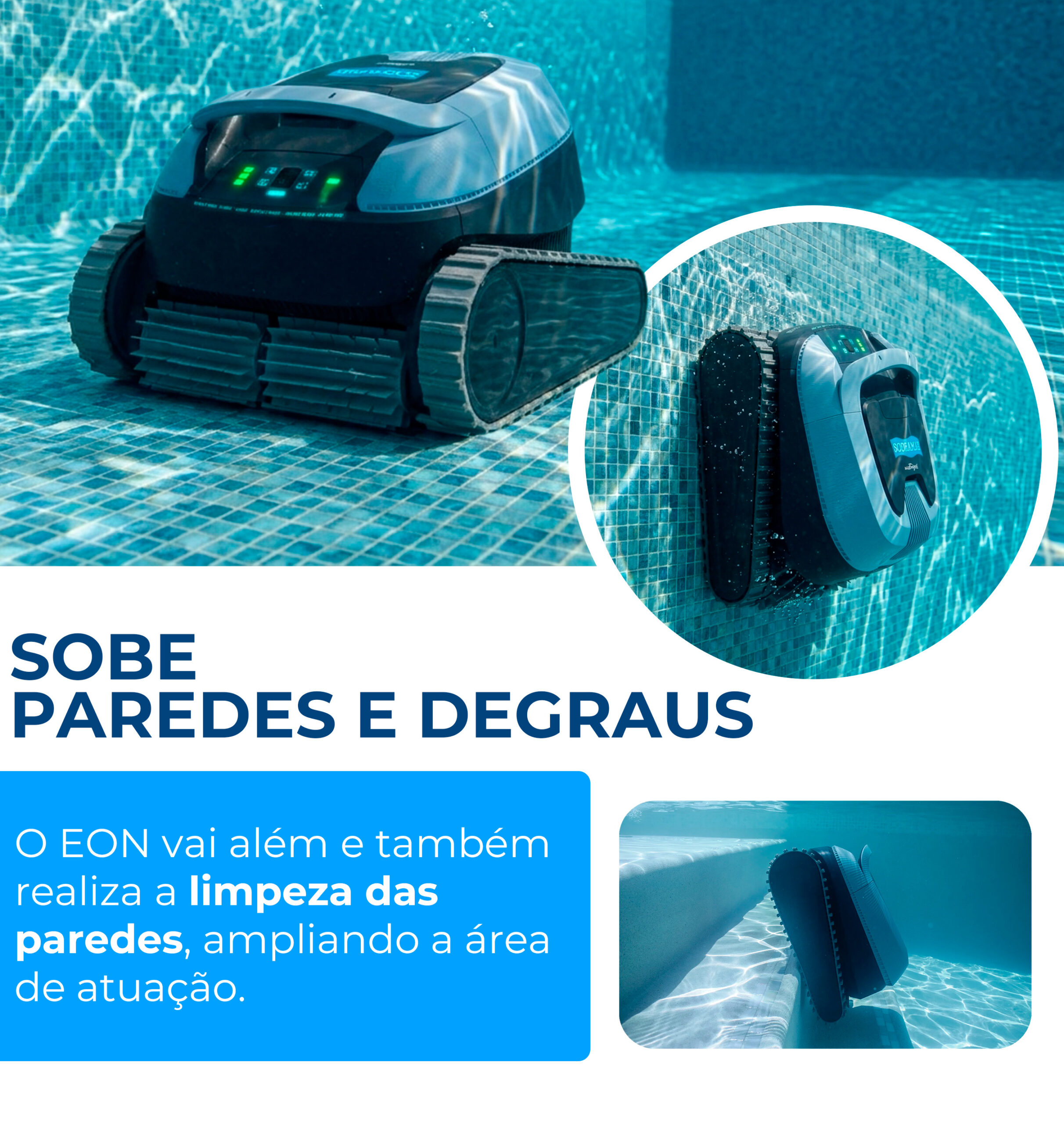 Rob� EON - limpeza de paredes e degraus