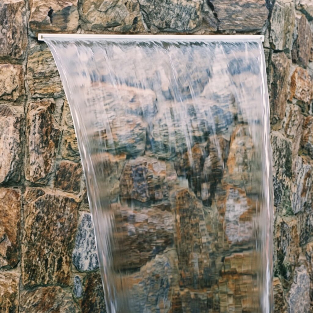 Cascata de embutir em fibra de vidro
